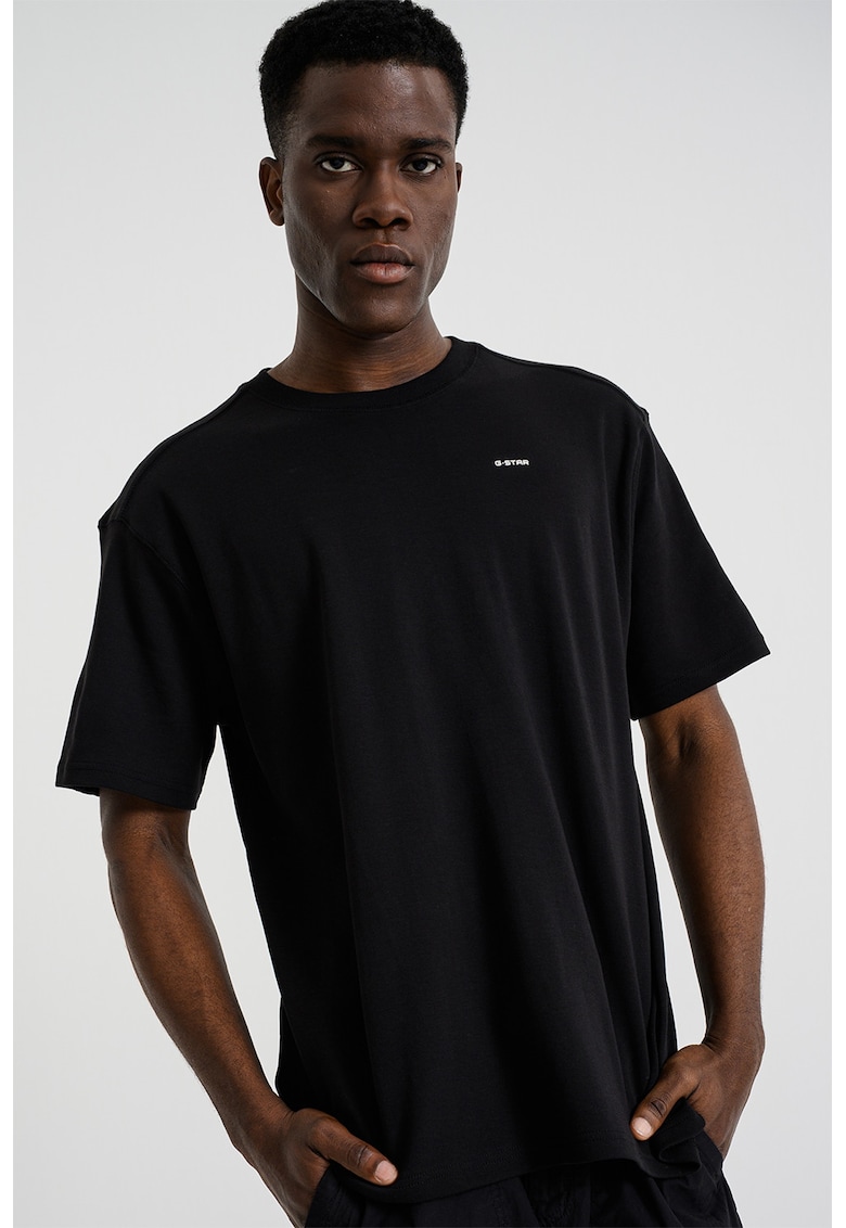 Tricou lejer din bumbac organic - Negru