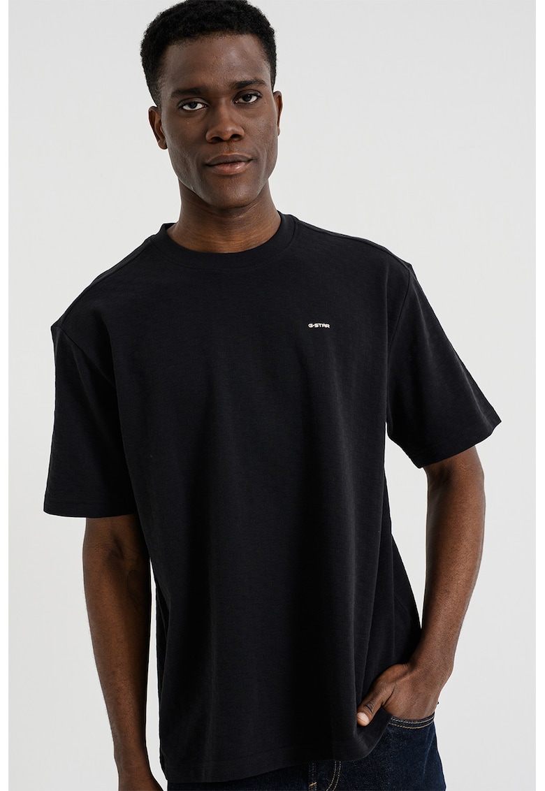 Tricou relaxed fit din bumbac organic - Negru