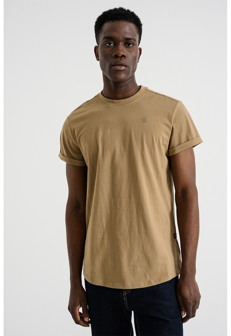 Tricou relaxed fit din bumbac organic Lash - Maro camel