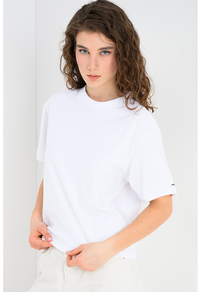 Tricou uni din bumbac organic - Alb optic