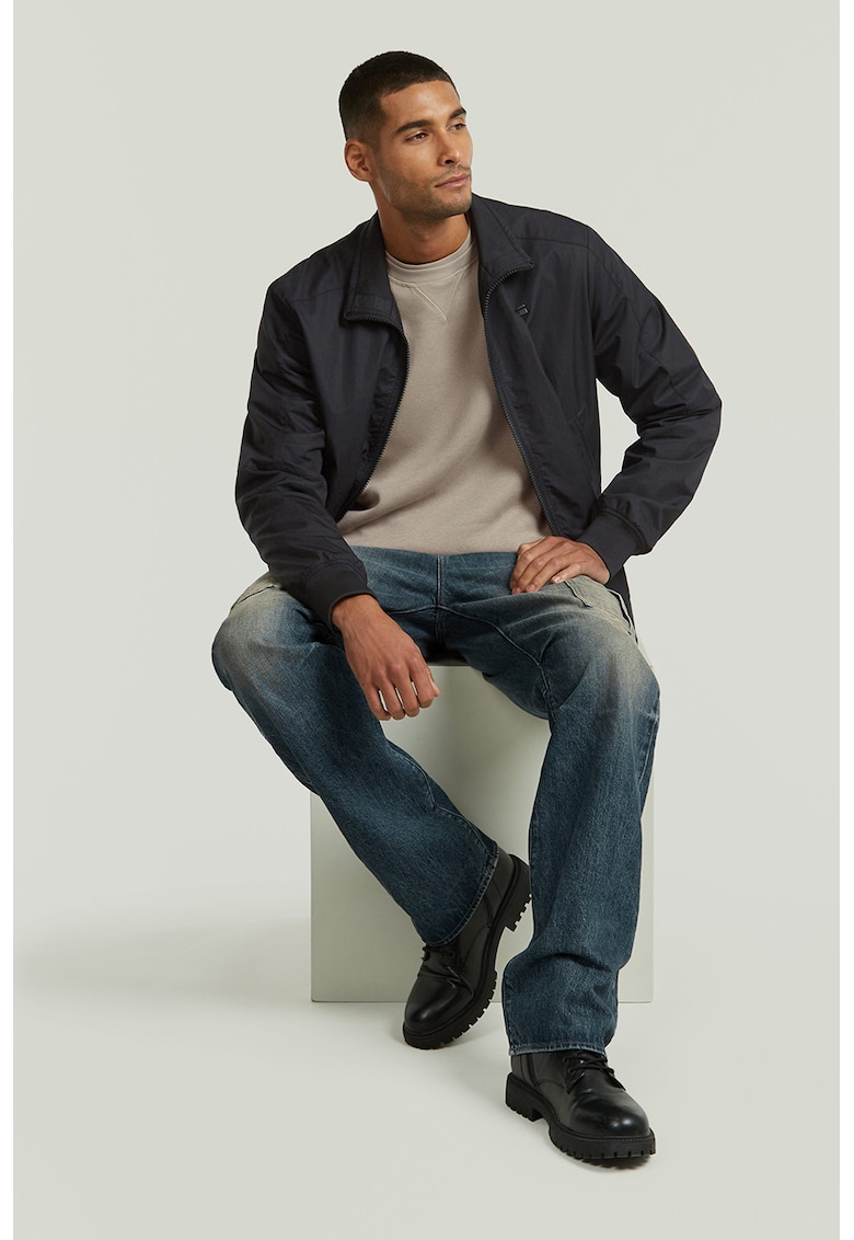 Jacheta bomber cu fermoar - Gri antracit/Gri inchis