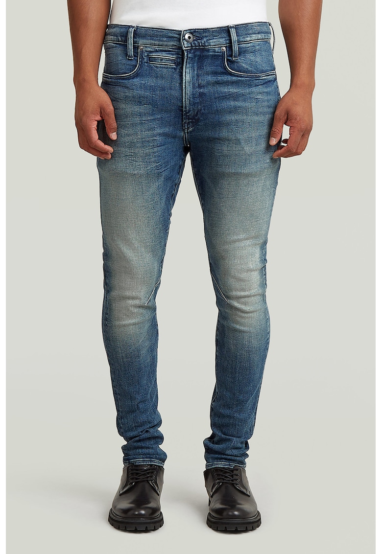 Blugi skinny cu aspect decolorat - Albastru prafuit