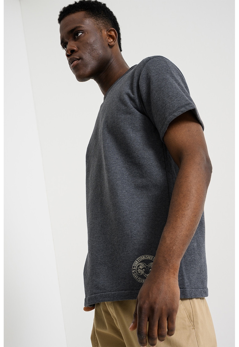 Tricou din bumbac organic - Gri inchis melange