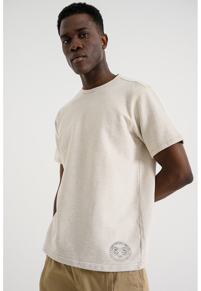 Tricou din bumbac organic - Gri deschis melange