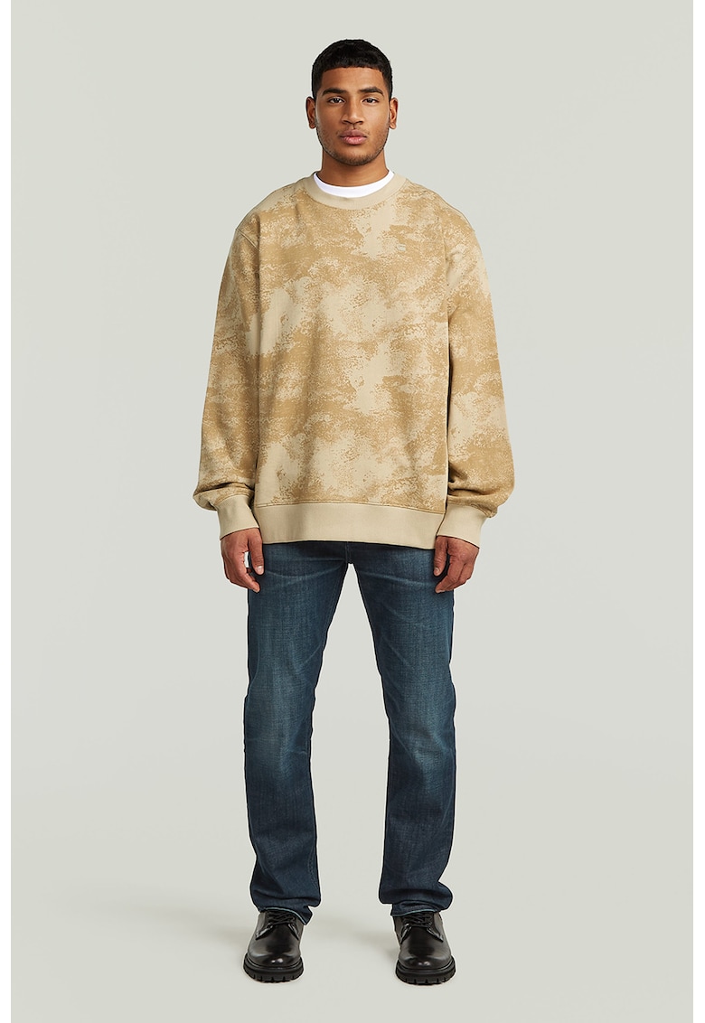 Bluza de trening supradimensionata din bumbac organic - Galben/Crem