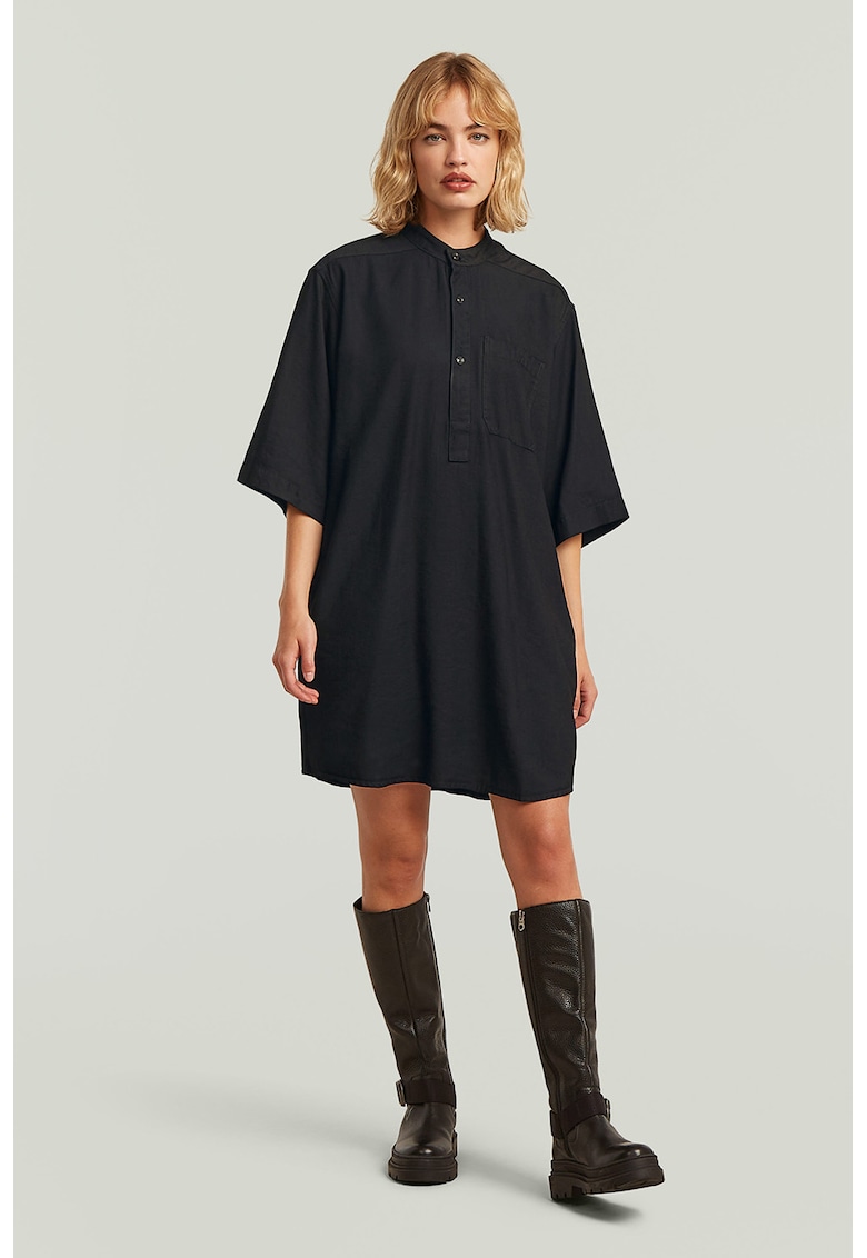 Rochie-camasa mini lejera - Negru