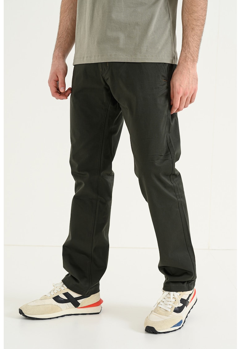 Pantaloni chino drepti Mosa - Verde inchis
