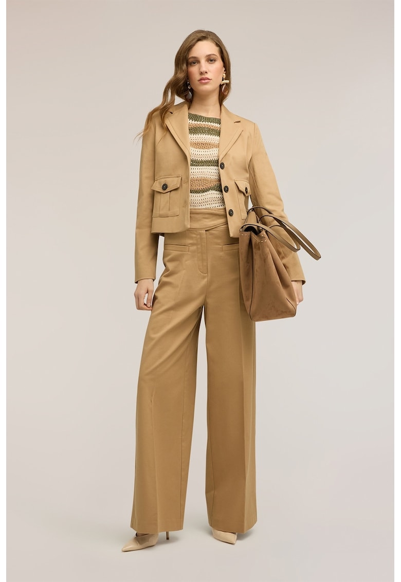 Sacou crop cu buzunare - Bej