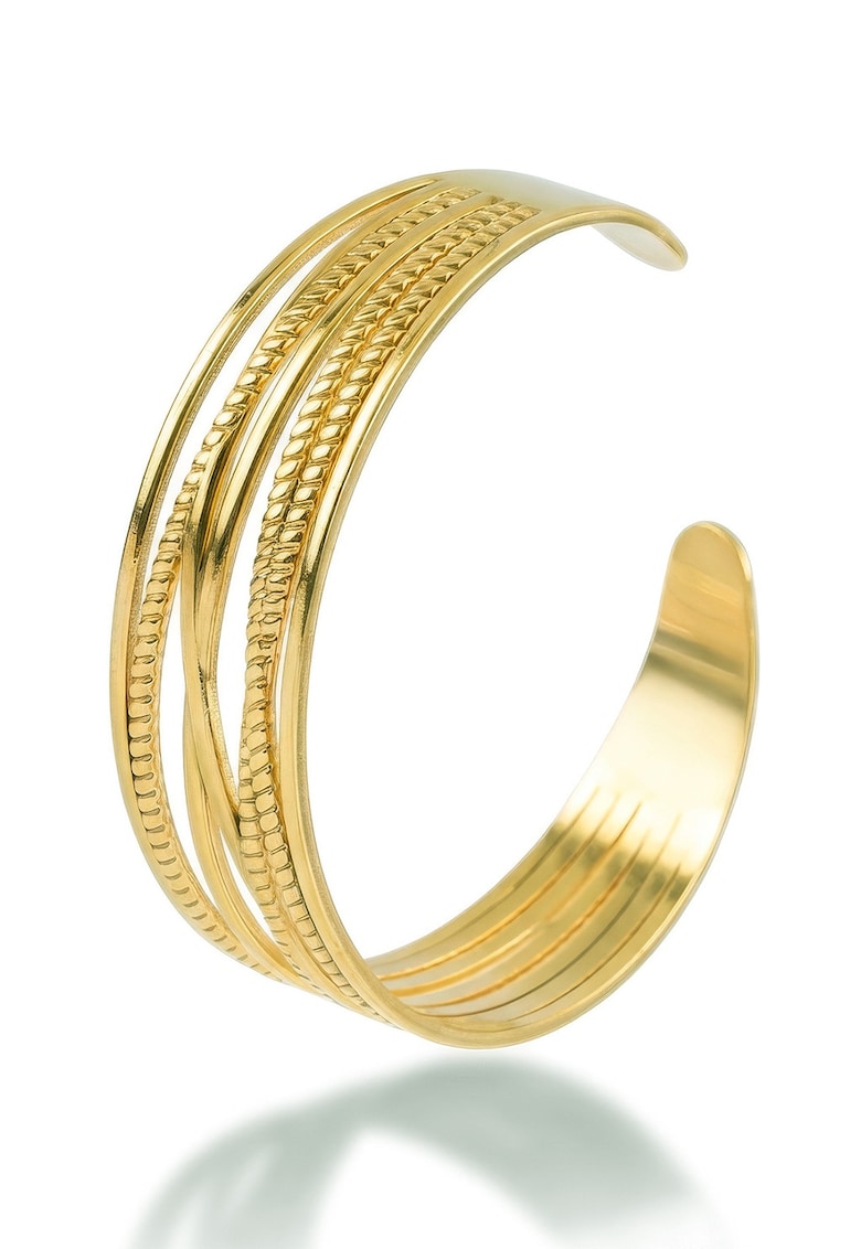 Bratara rigida placata cu aur de 18K - Auriu