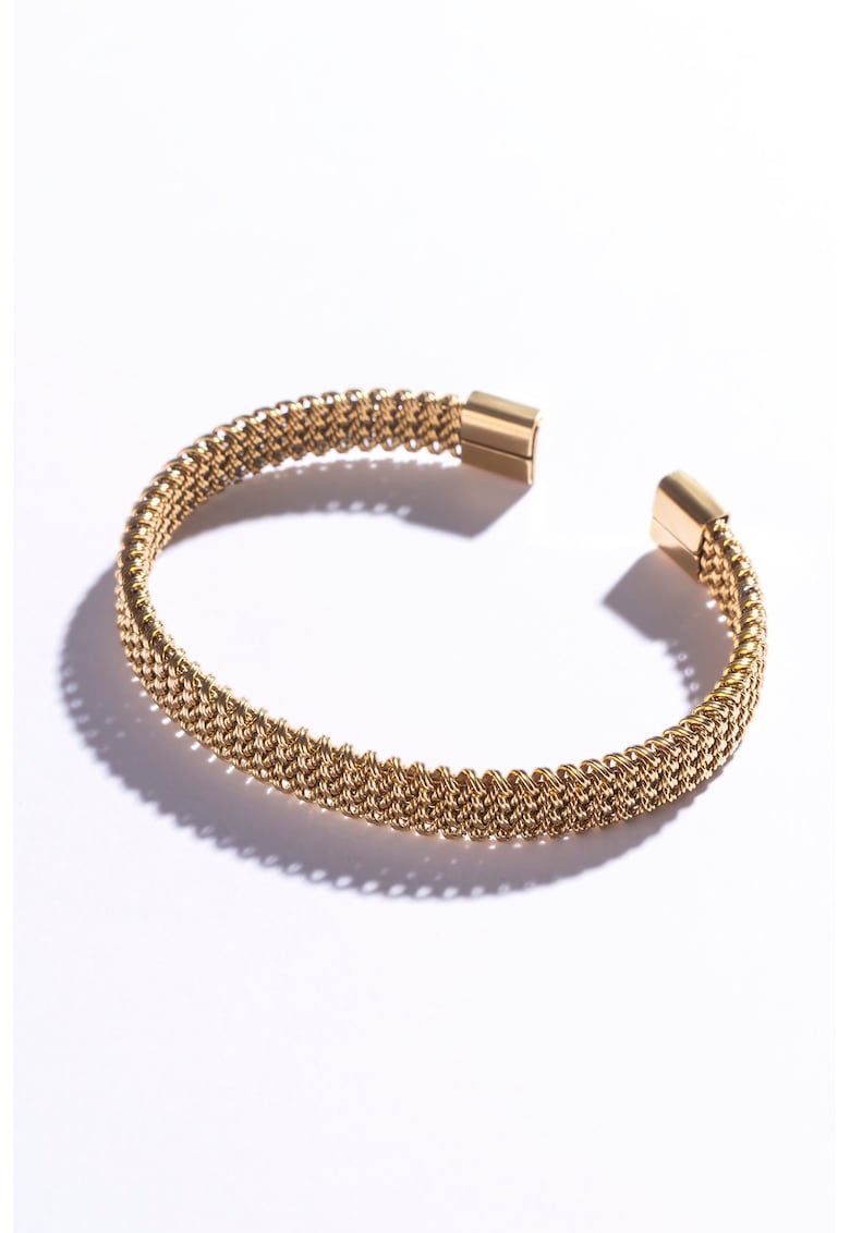 Bratara rigida fara inchidere - placata cu aur de 18K - Auriu rose