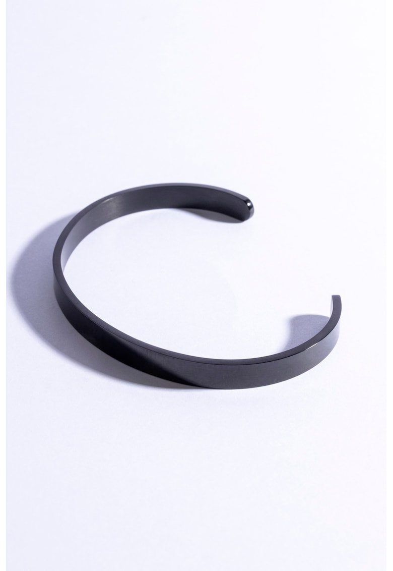 Bratara rigida de otel inoxidabil fara inchidere - Negru