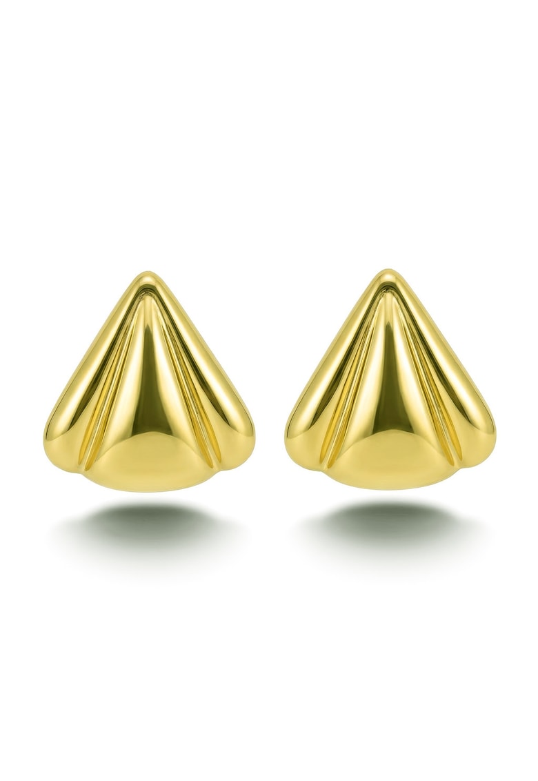 Cercei cu tija - placati cu aur de 18K - Auriu