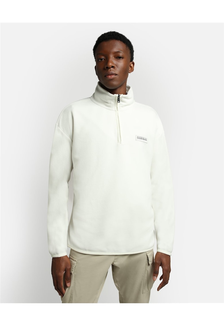 Morgex bluzon fleece cu detaliu logo -