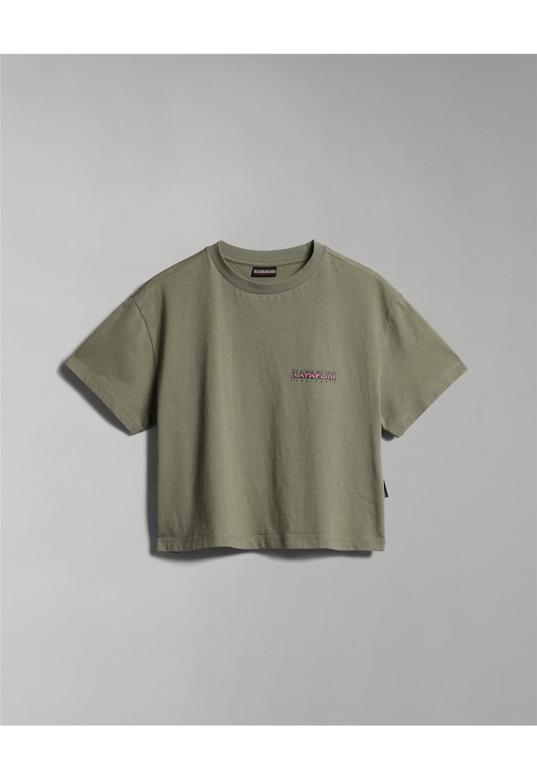 Tricou crop cu imprimeu logo Rope -