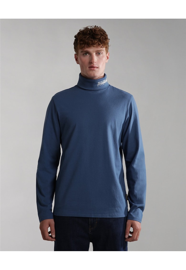 Bluza din bumbac cu guler inalt -