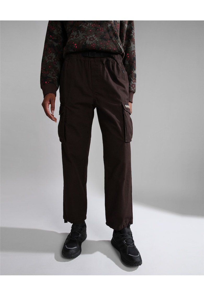 Pantaloni cargo cu talie ajustabila Earth -