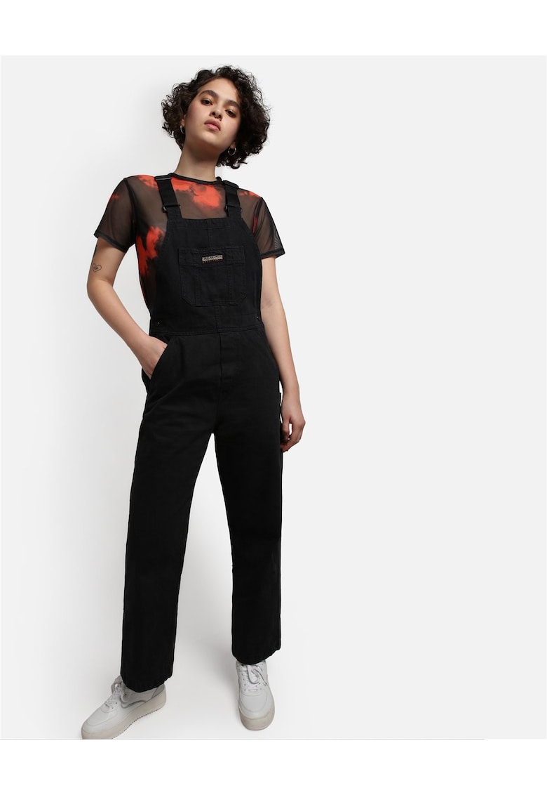 Dru Salopeta din denim cu detaliu logo -