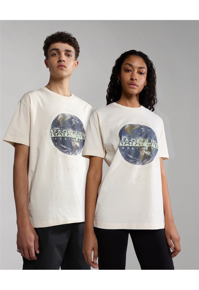 Tricou unisex din bumbac cu imprimeu grafic Daule -