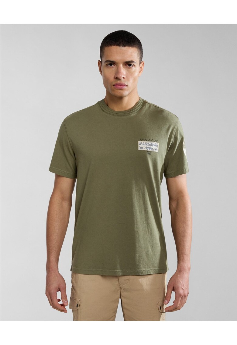 Tricou din bumbac cu imprimeu logo Amundsen -