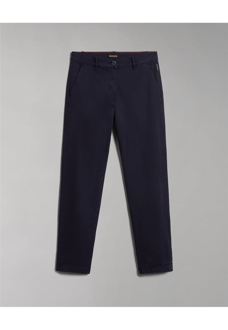 Pantaloni din bumbac slim fit Meridian -