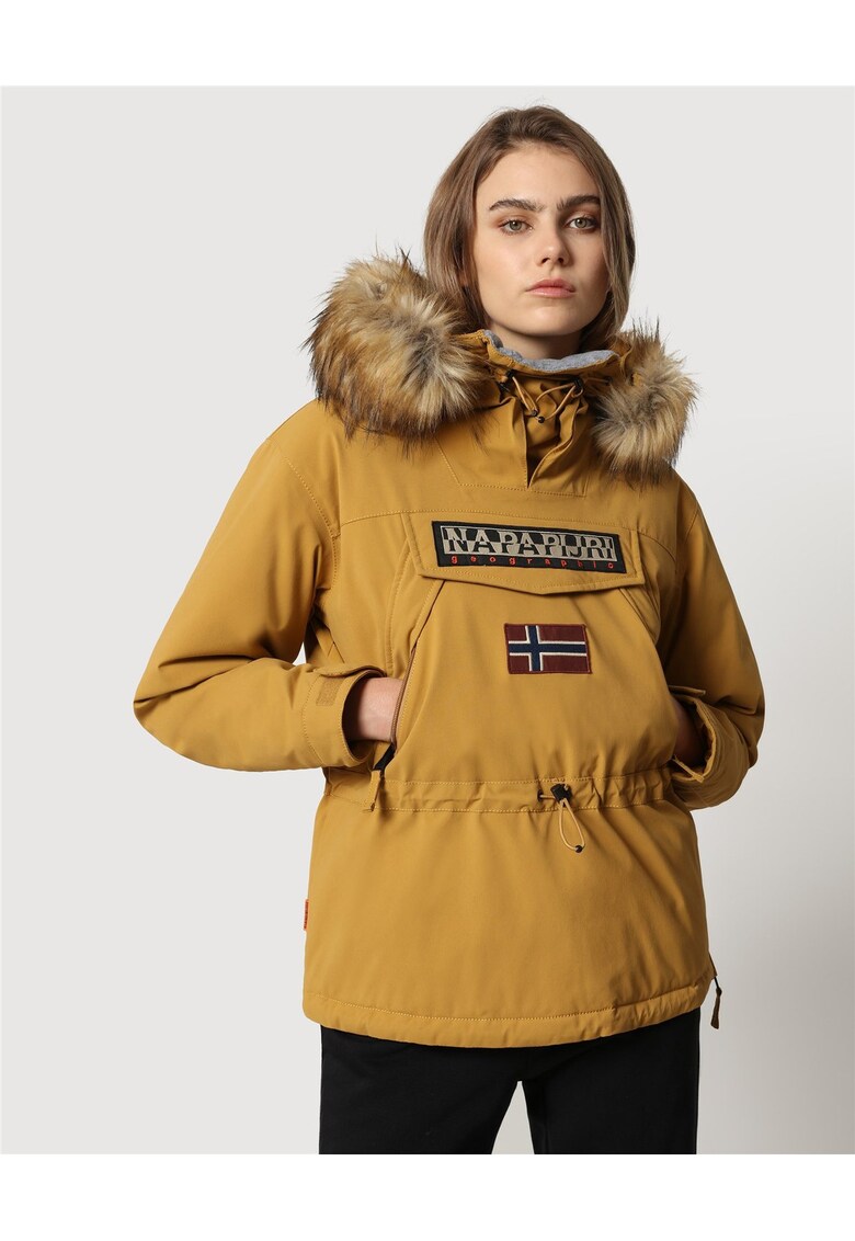 Geaca cu gluga si blana artificiala Skidoo -