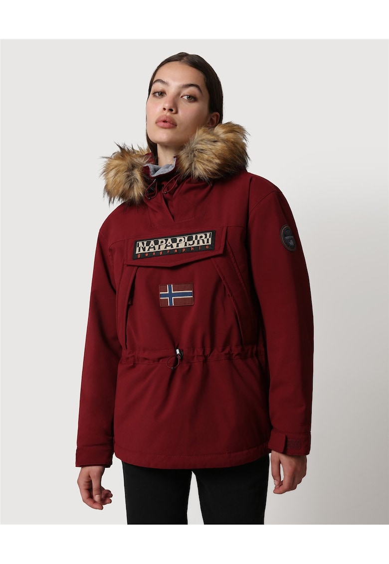 Geaca cu gluga si blana artificiala Skidoo -