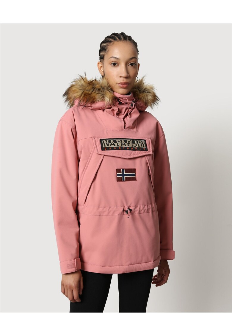 Geaca cu gluga si blana artificiala Skidoo -