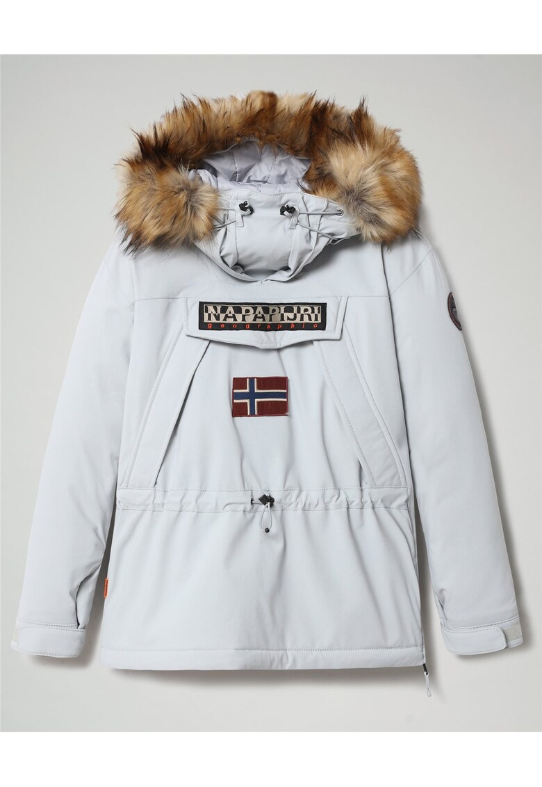 Geaca cu gluga si imitatie de blana Skidoo -