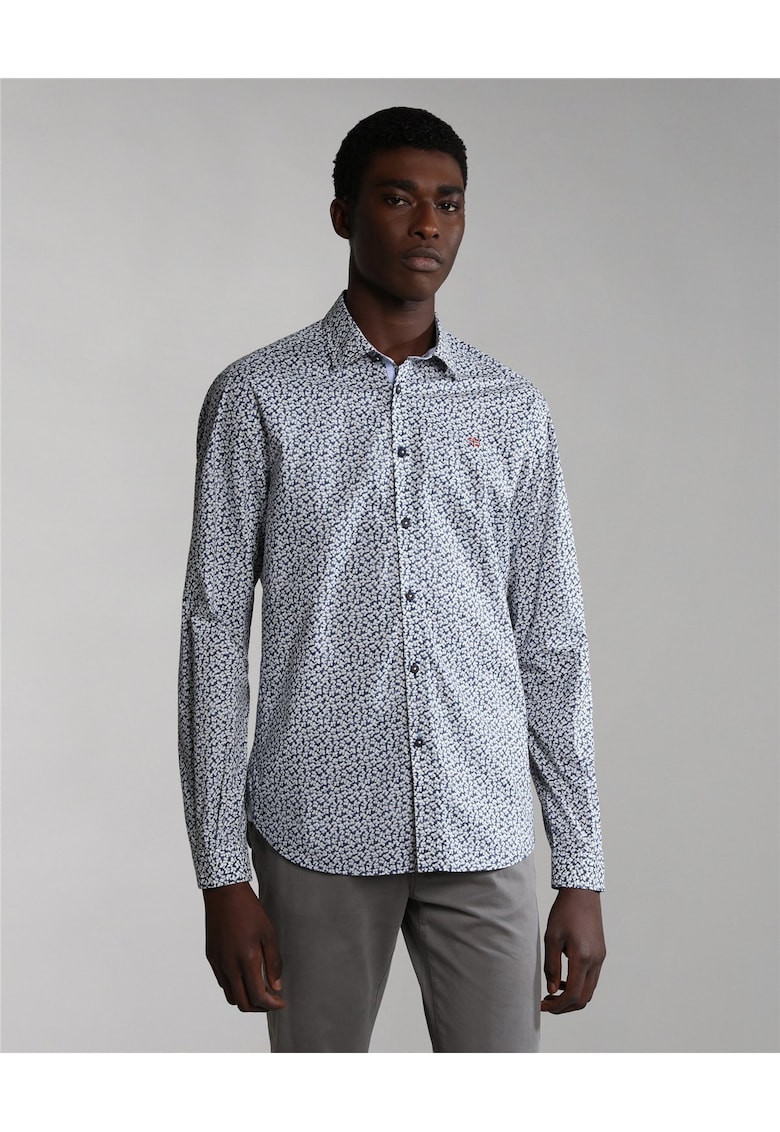 Camasa cu maneci lungi si imprimeu floral Courma -