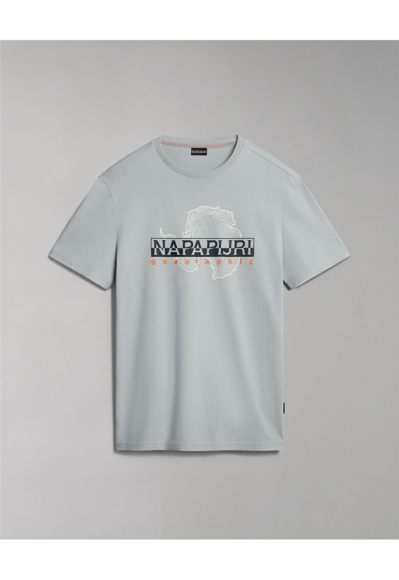 Tricou cu logo si decolteu la baza gatului Iceberg -