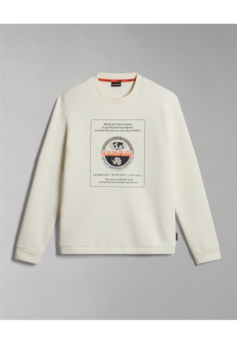 Bluza de trening cu manecile cazute si imprimeu text Argus -