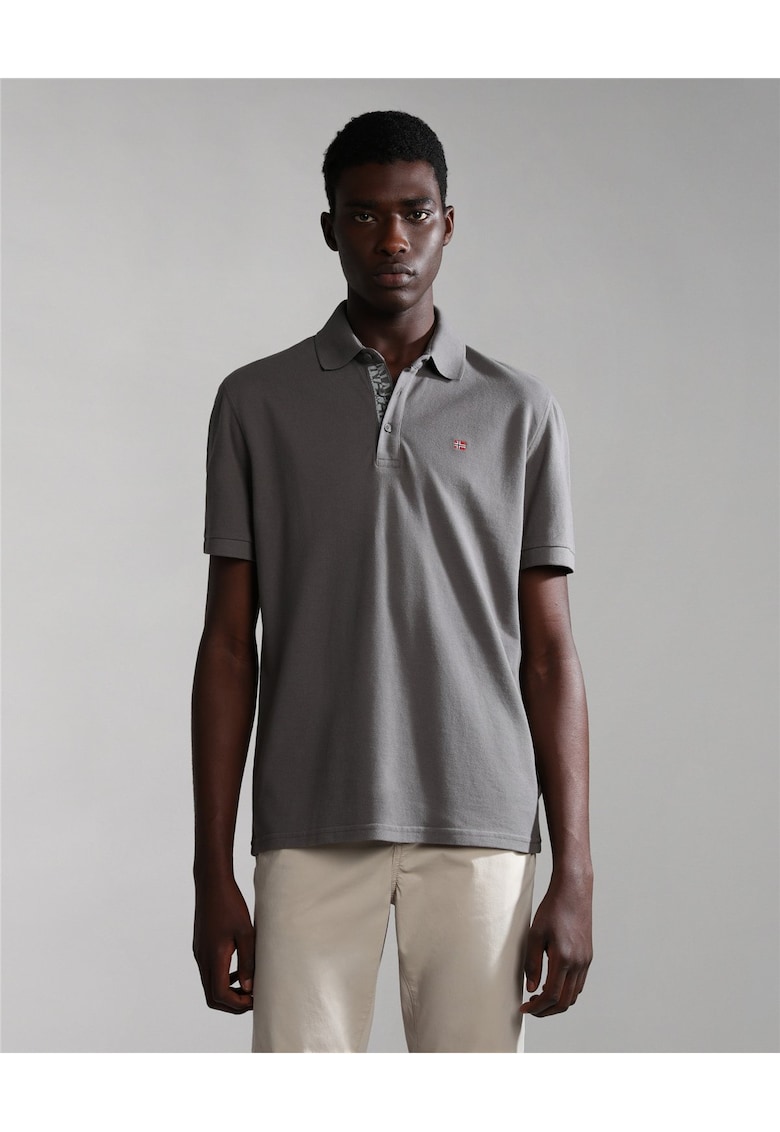 Eolanos tricou polo din bumbac cu detaliu logo -