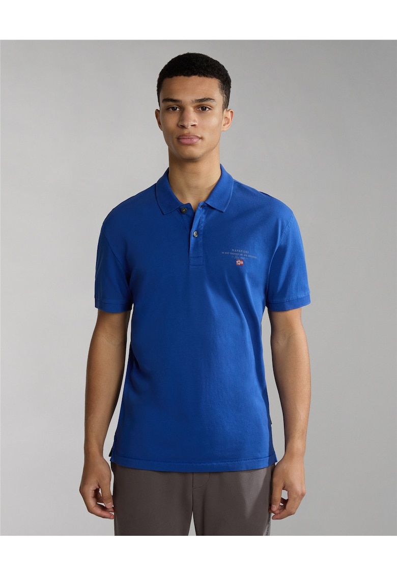 Elbas Tricou polo din bumbac cu logo