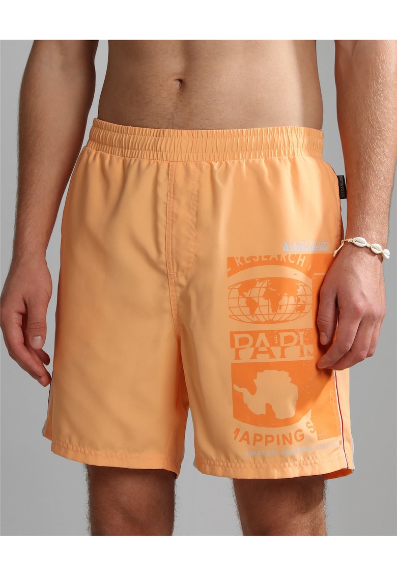 Pantaloni scurti de baie cu imprimeu logo Galapagos