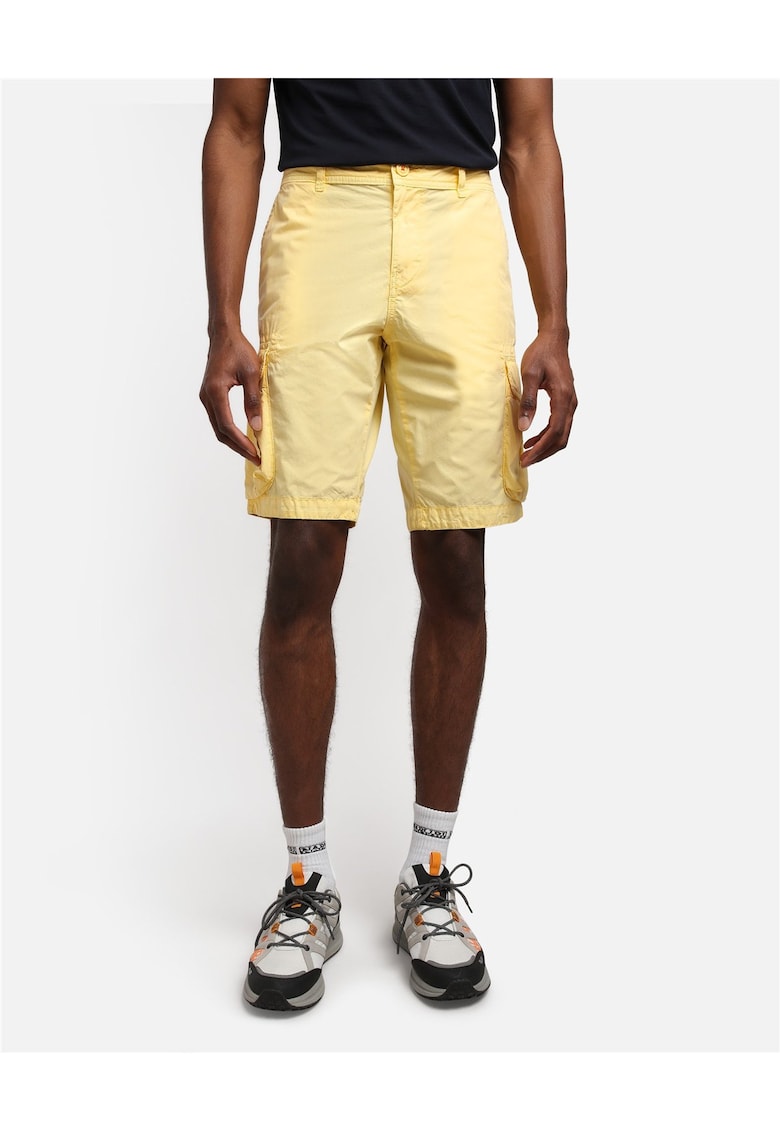 Pantaloni scurti cargo cu talie medie Bermuda Novas -