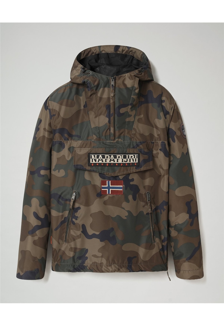 Jacheta rezistenta la apa cu buzunar cangur Rainforest