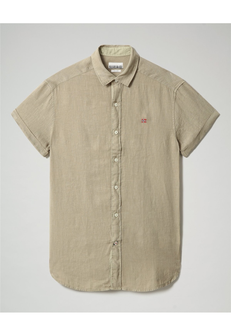 Camasa din in cu maneca scurta Gervas -