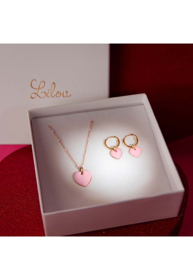 Set de colier si cercei cu detalii pictate manual Perfect