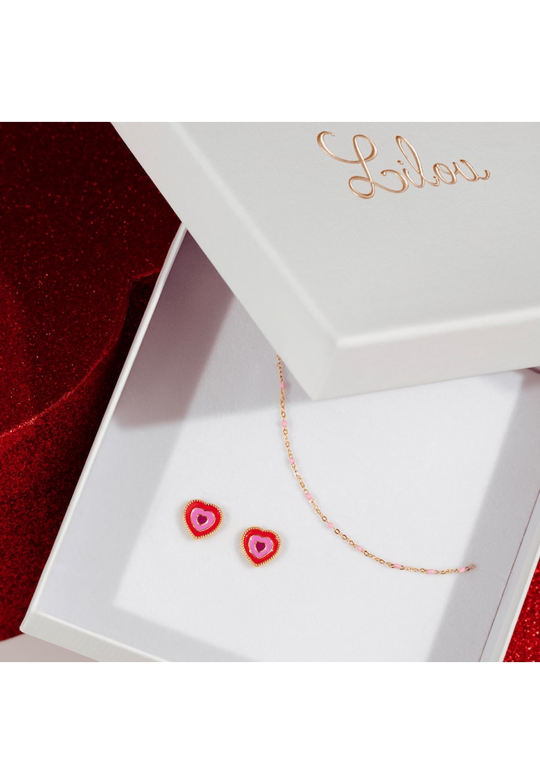 Set de colier si cercei din otel inoxidabil Sweet