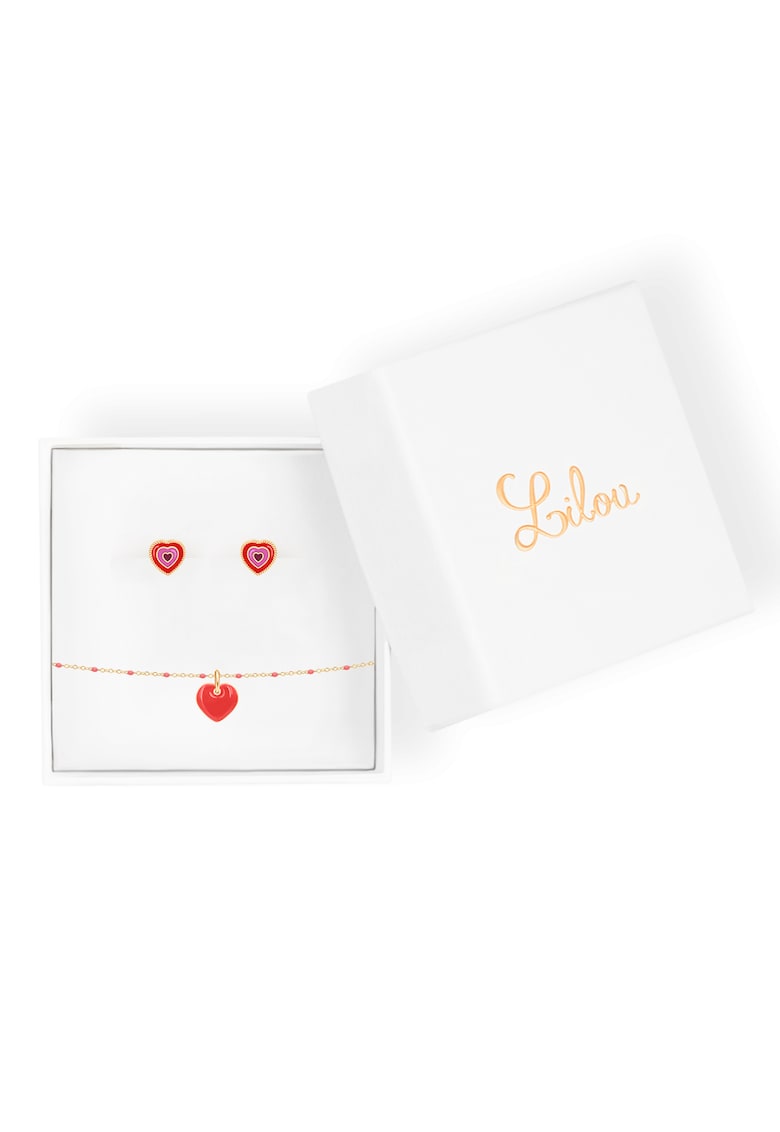 Set de colier si cercei placati cu aur de 18 k Totul despre mine