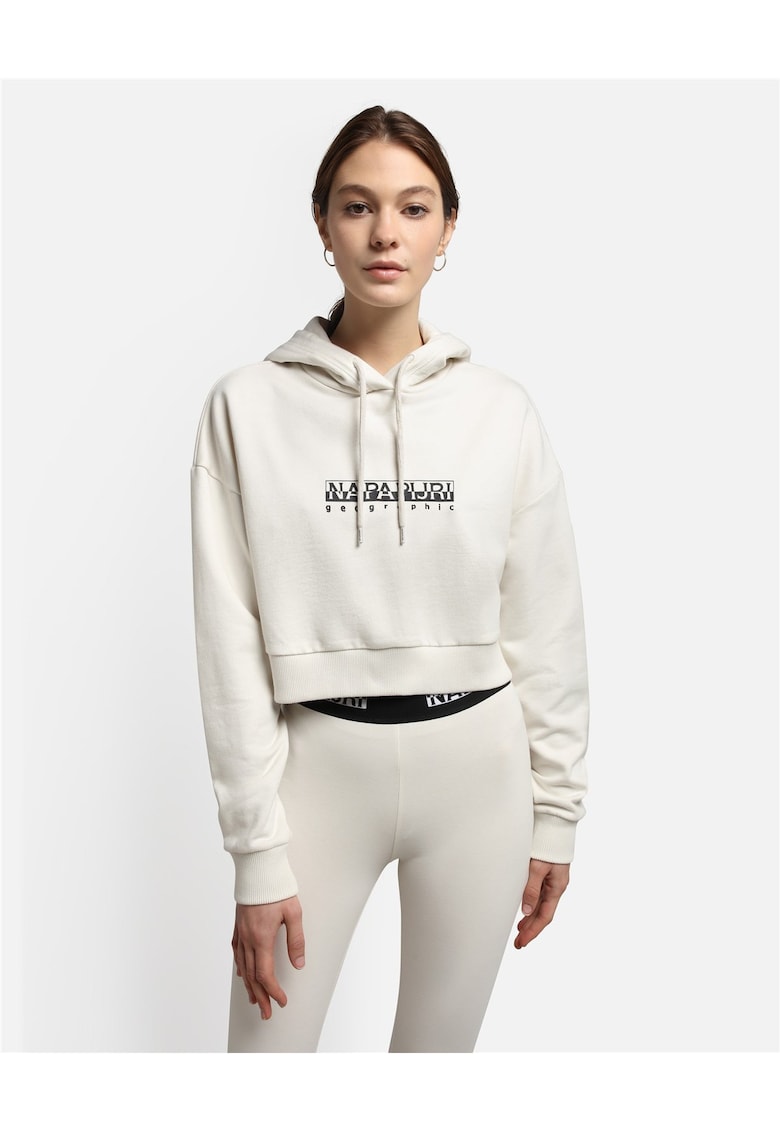 Hanorac crop cu maneci cazute -