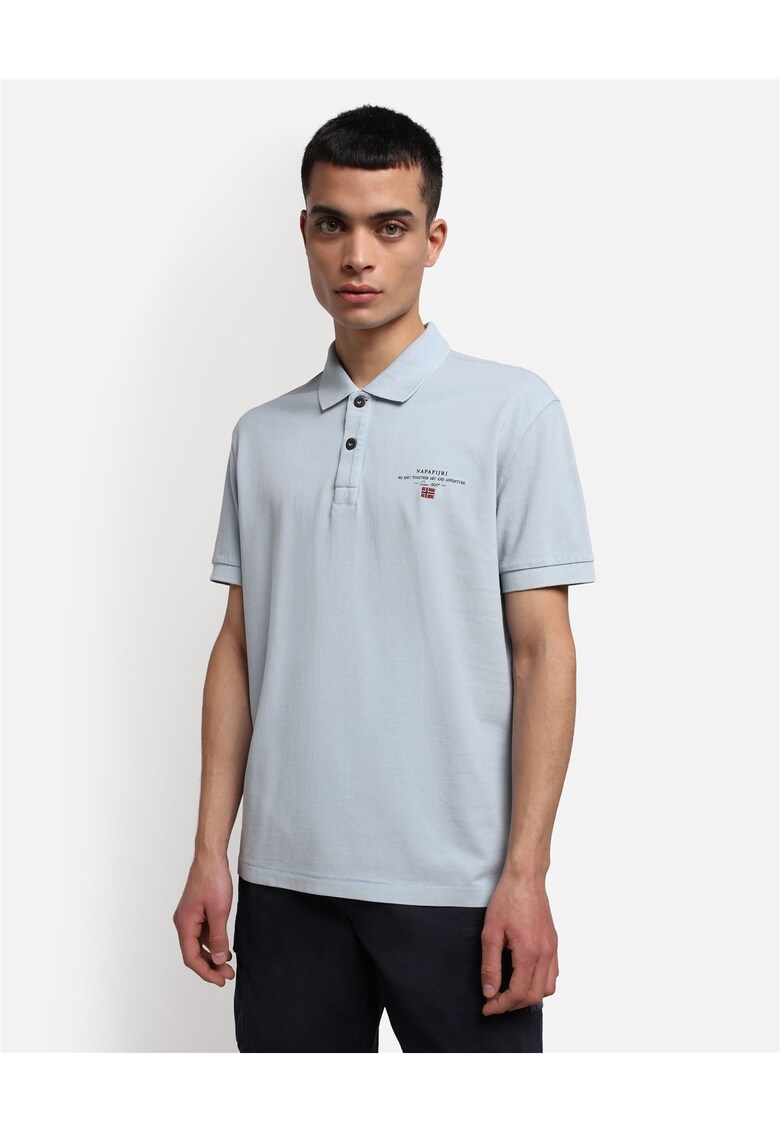 Tricou polo cu detaliu logo Elbas -