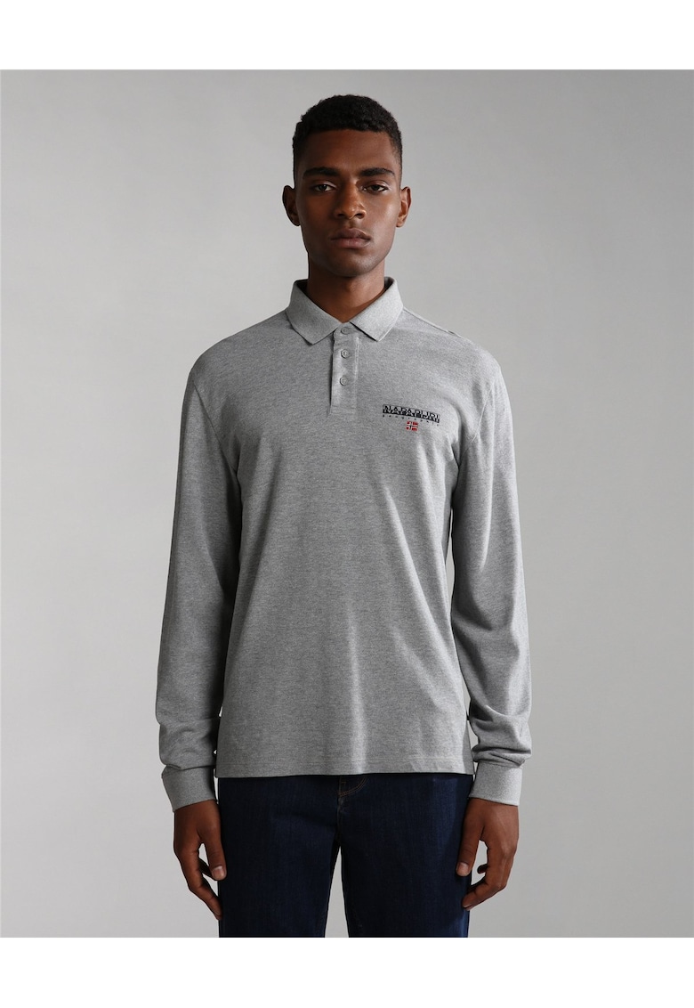 Bluza polo din bumbac cu logo Ayas -