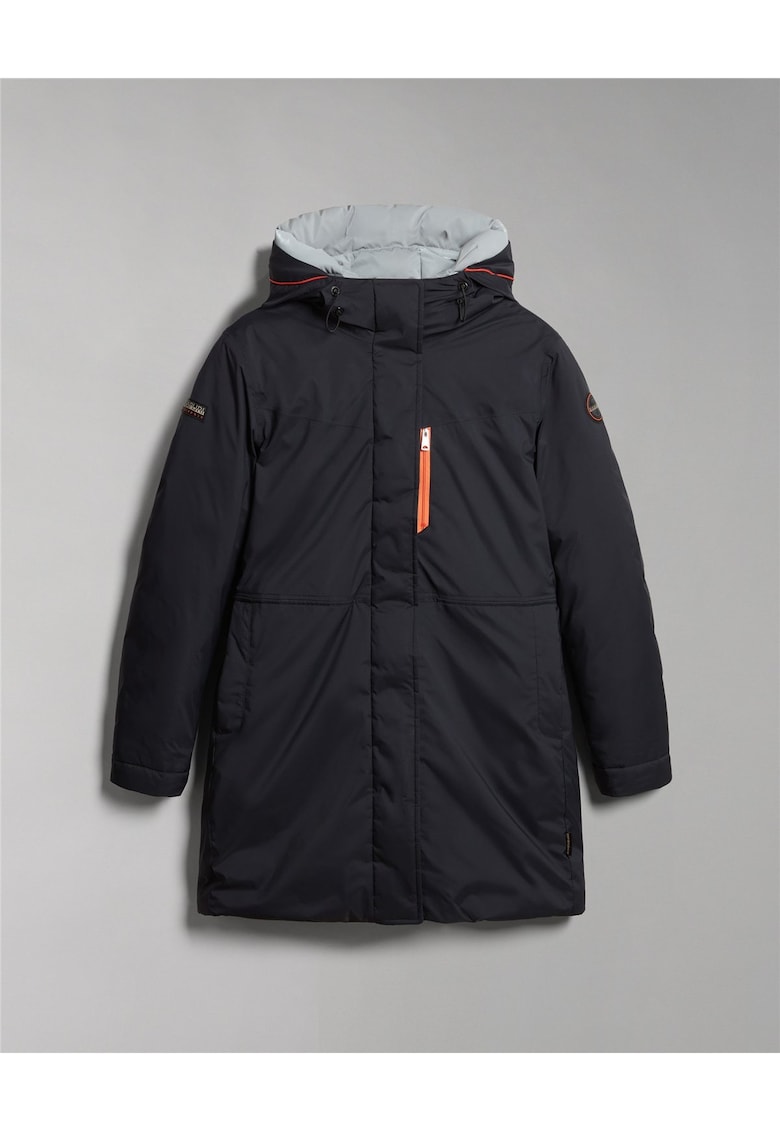 Geaca matlasata cu gluga si talie ajustabila Thermo Puffer -