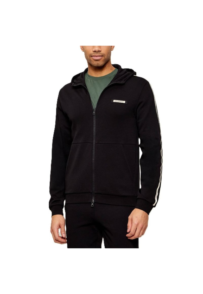 Bluza cu fermoar TRAIN LOGO SERIES MAN HOODIE FZ CO PL TAPE-7M001480-AF12660-UC001