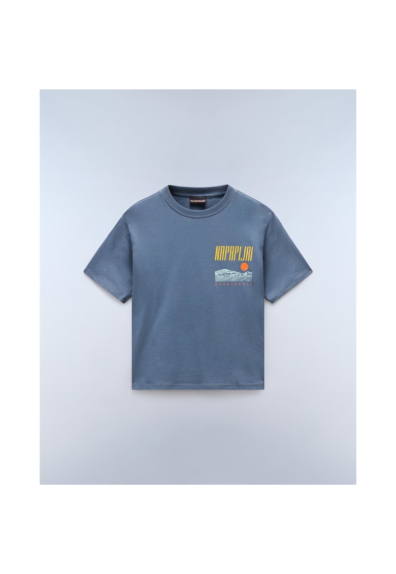 Tricou din bumbac cu logo pe piept Sella -