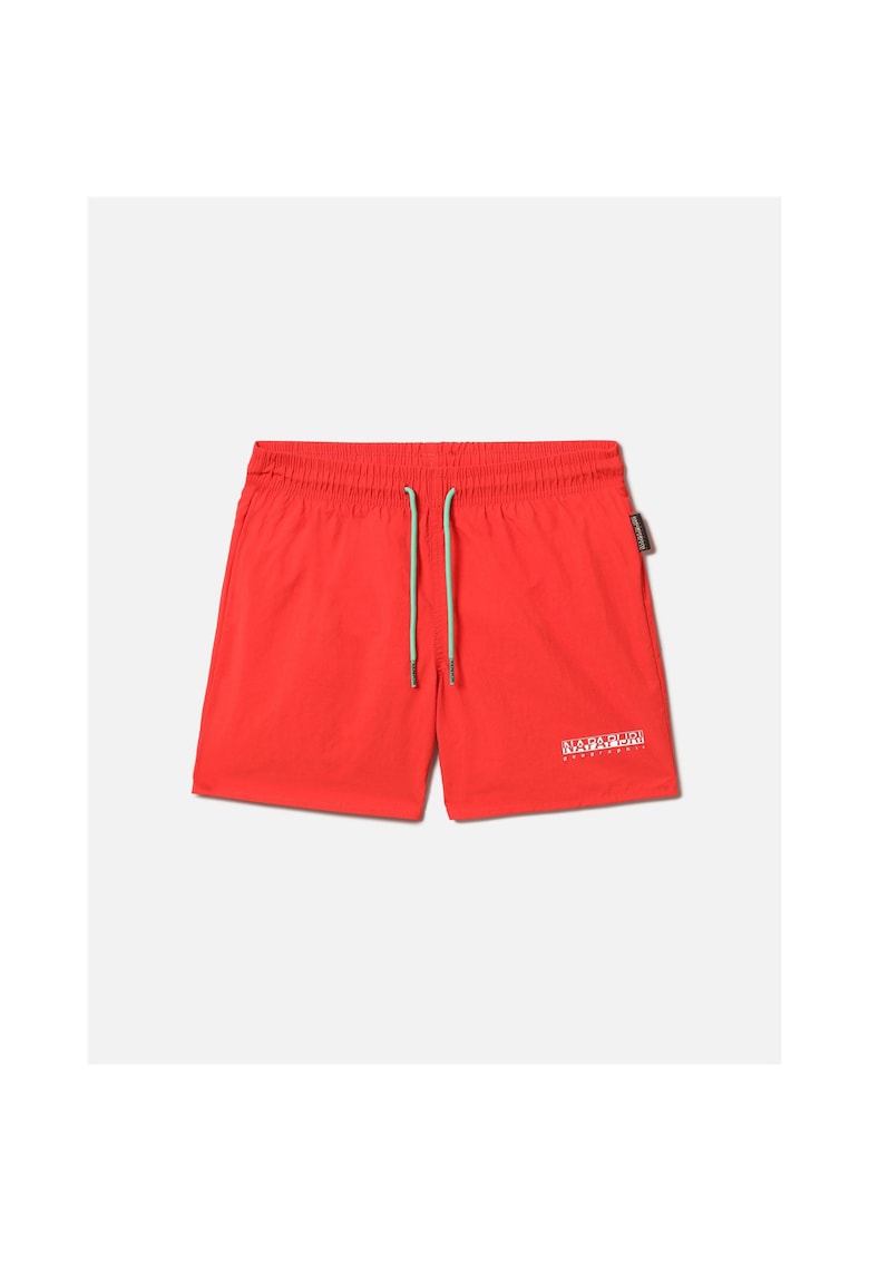 Pantaloni scurti de inot cu logo si talie emdie -