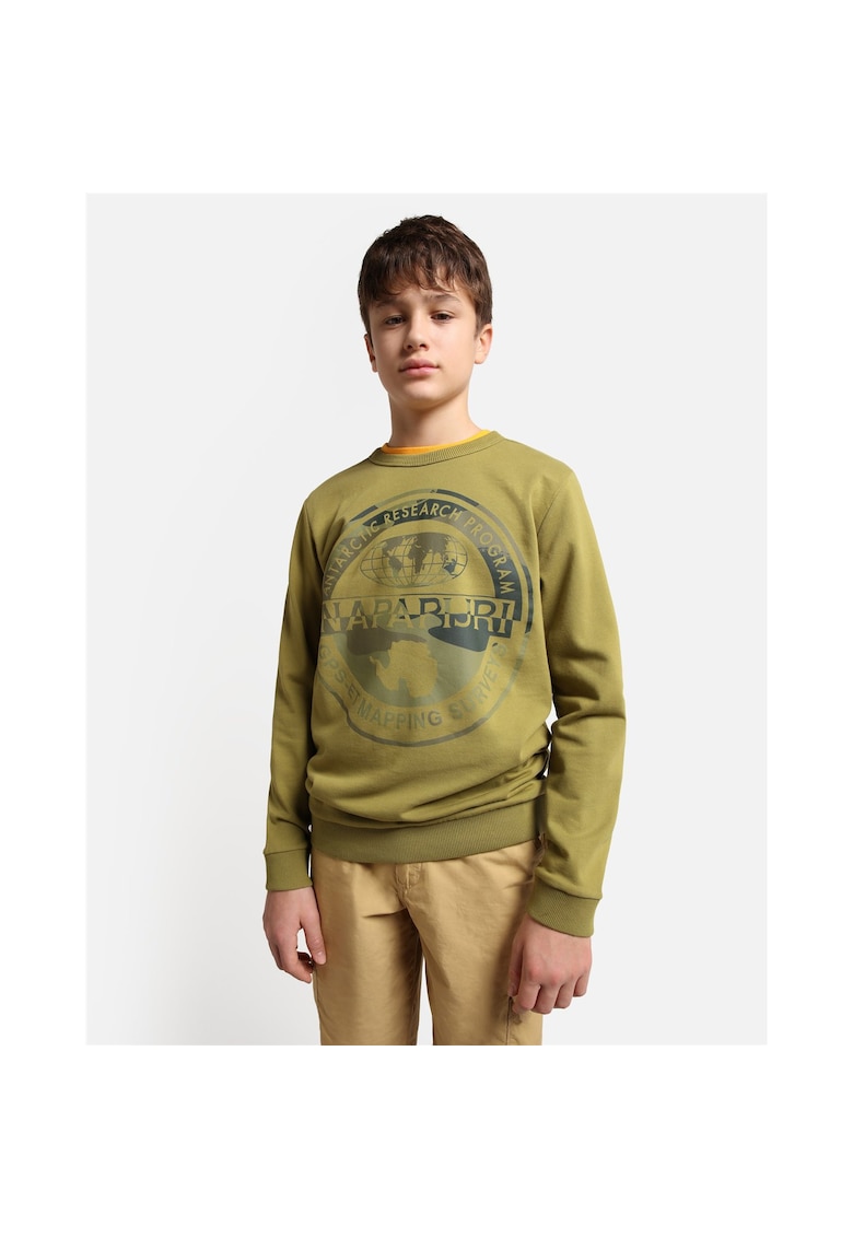 Bluza din bumbac la baza gatului Talefre