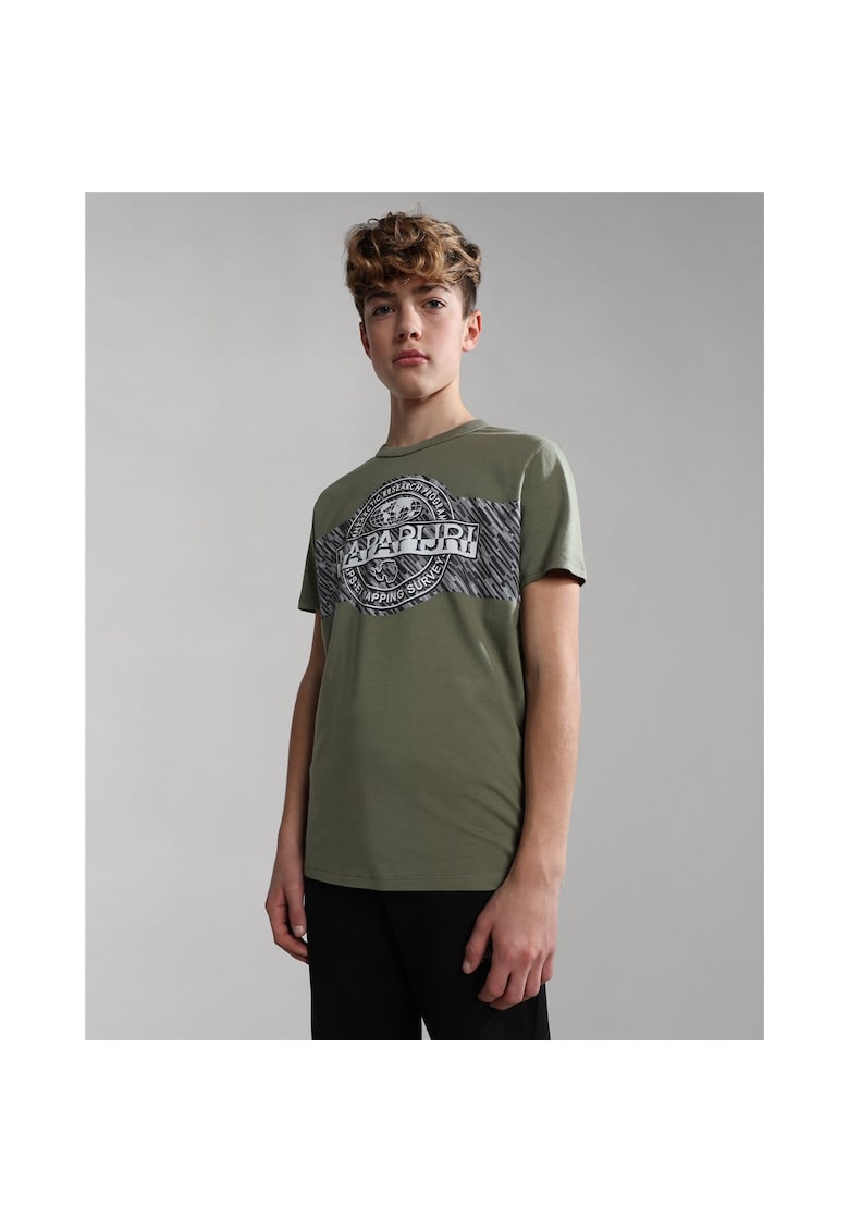 Tricou din bumbac cu imrimeu logo Pinzon -