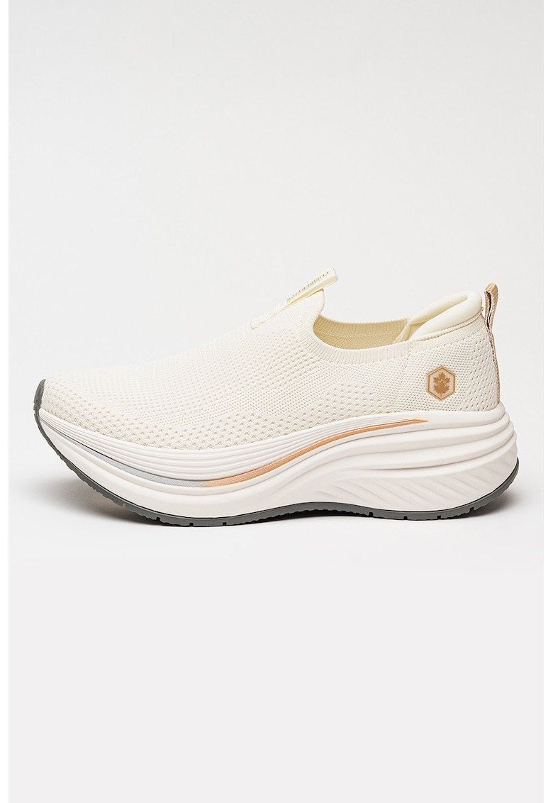 Pantofi sport din material textil cu talpa demi-wedge Pau - Alb